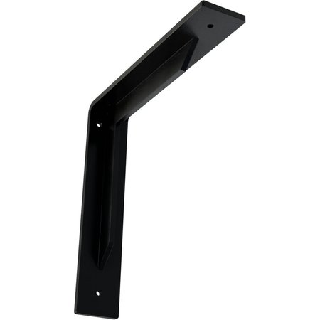 EKENA MILLWORK Stockport Steel Bracket, Powder Coated Black 2"W x 10"D x 10"H BKTM02X10X10STPBL